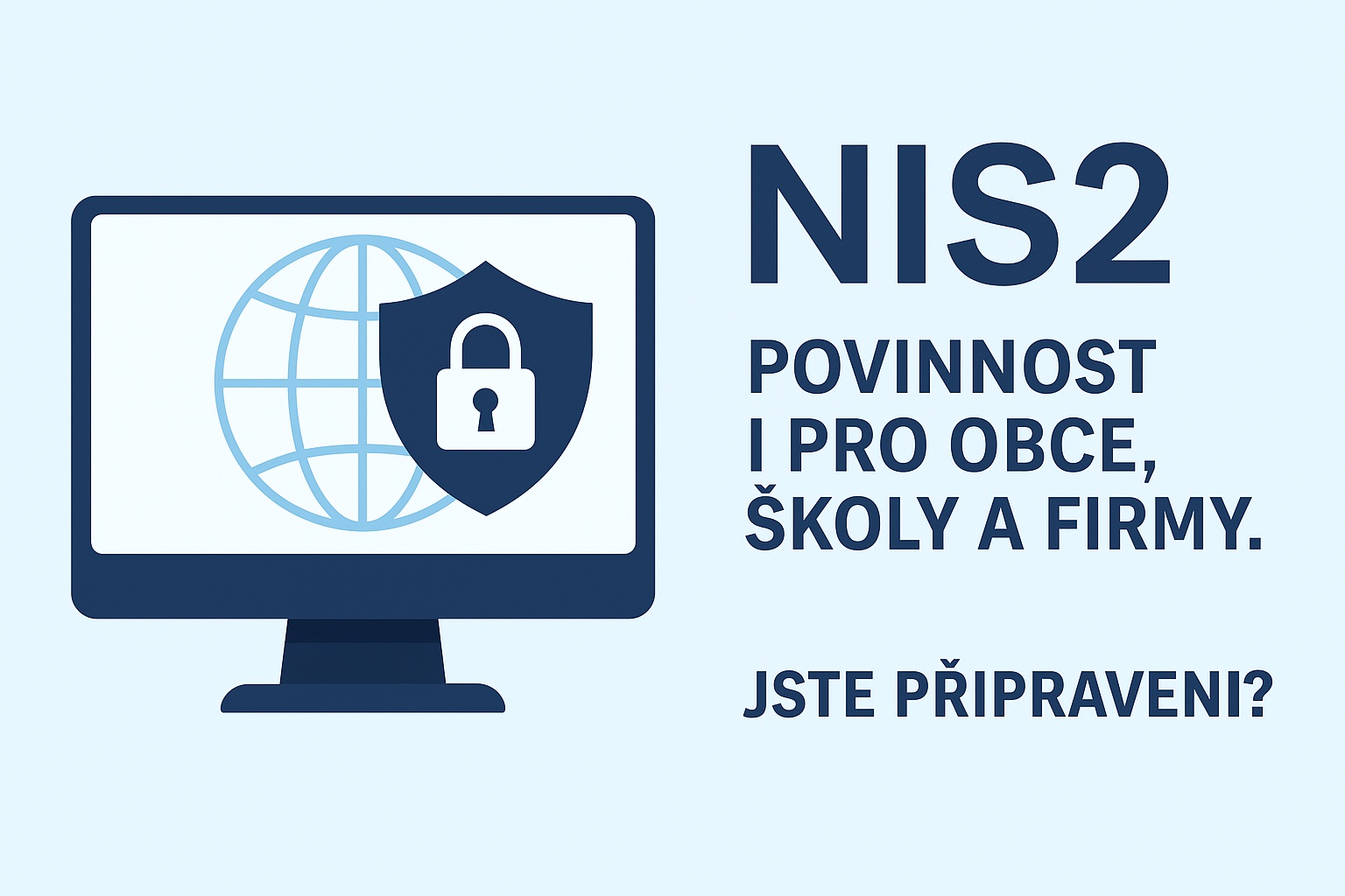 Infografika k NIS2 – směrnice o kybernetické bezpečnosti pro obce, školy a firmy